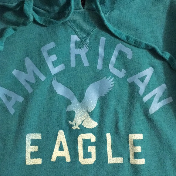 American Eagle Outfitters Teal Hoodie - Picture 6 of 12